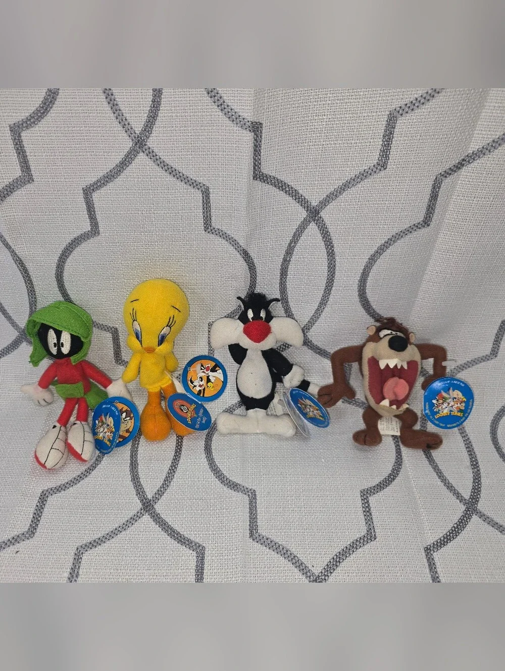 Vtg Starbucks Looney Tunes Finger Puppets Tweety Marvin Sylvester & Taz Set Of 4